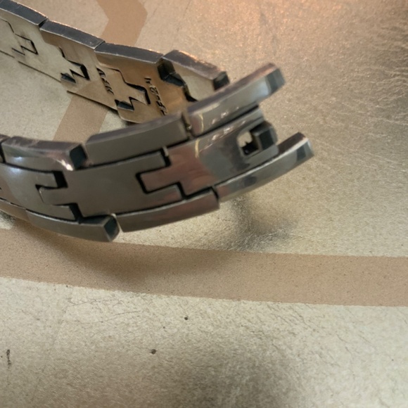 Modern Style 16” Sterling Silver Link Collar Necklace 137 Grams - Picture 6 of 8